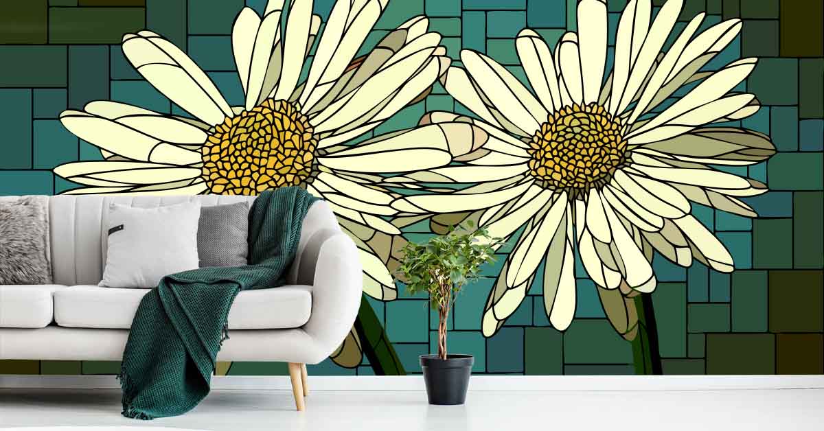 Photo wallpaper Abstract flower art