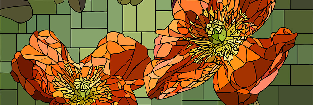 Photo wallpaper Abstract flower art