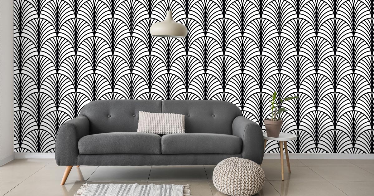 Baroque wallpaper with a pattern