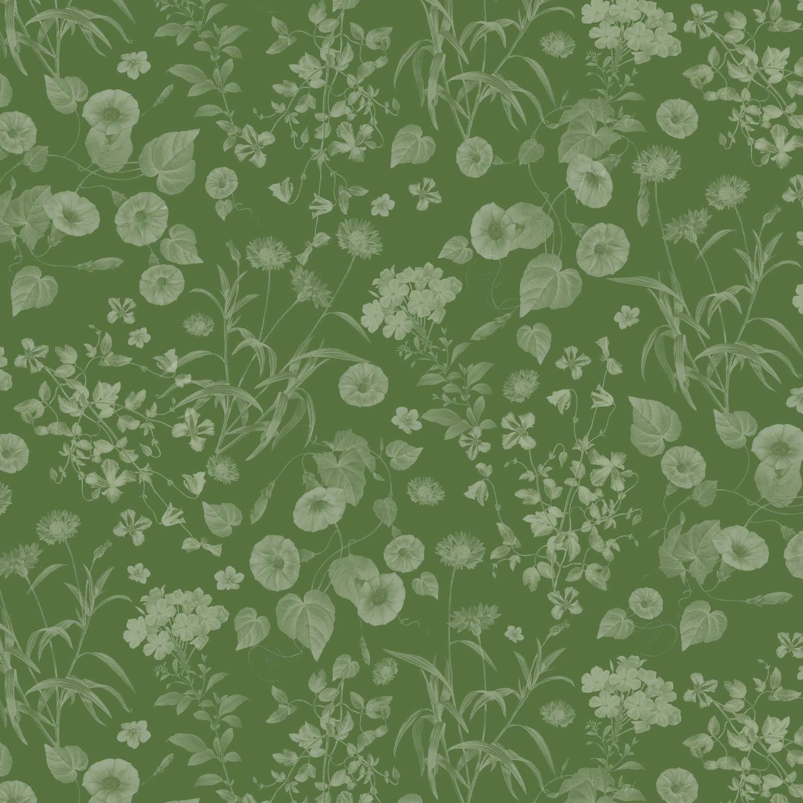 Green Floral Wallpaper
