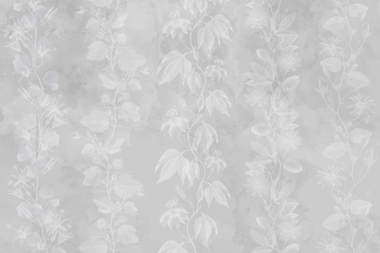 Grey Floral Wallpaper