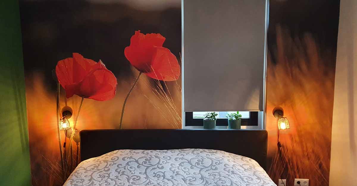 Wallpaper with poppies