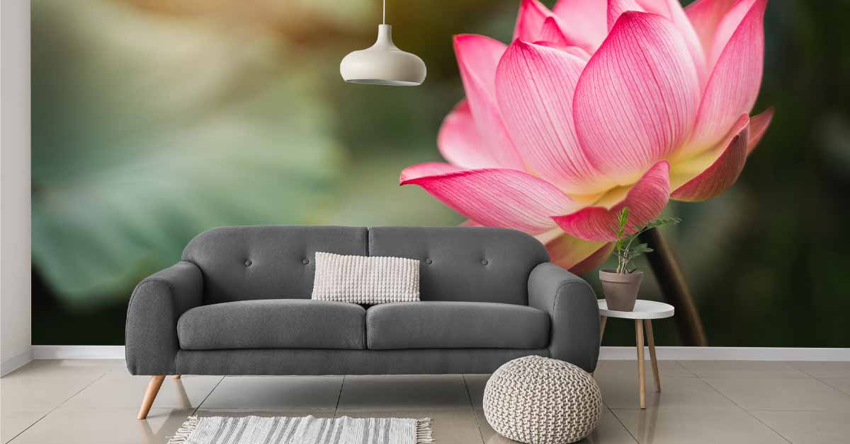 Photo wallpaper with lotus flowers