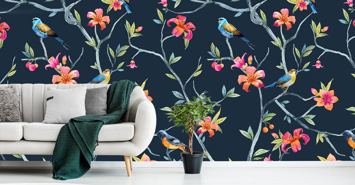 Photo wallpaper with all kinds of patterns