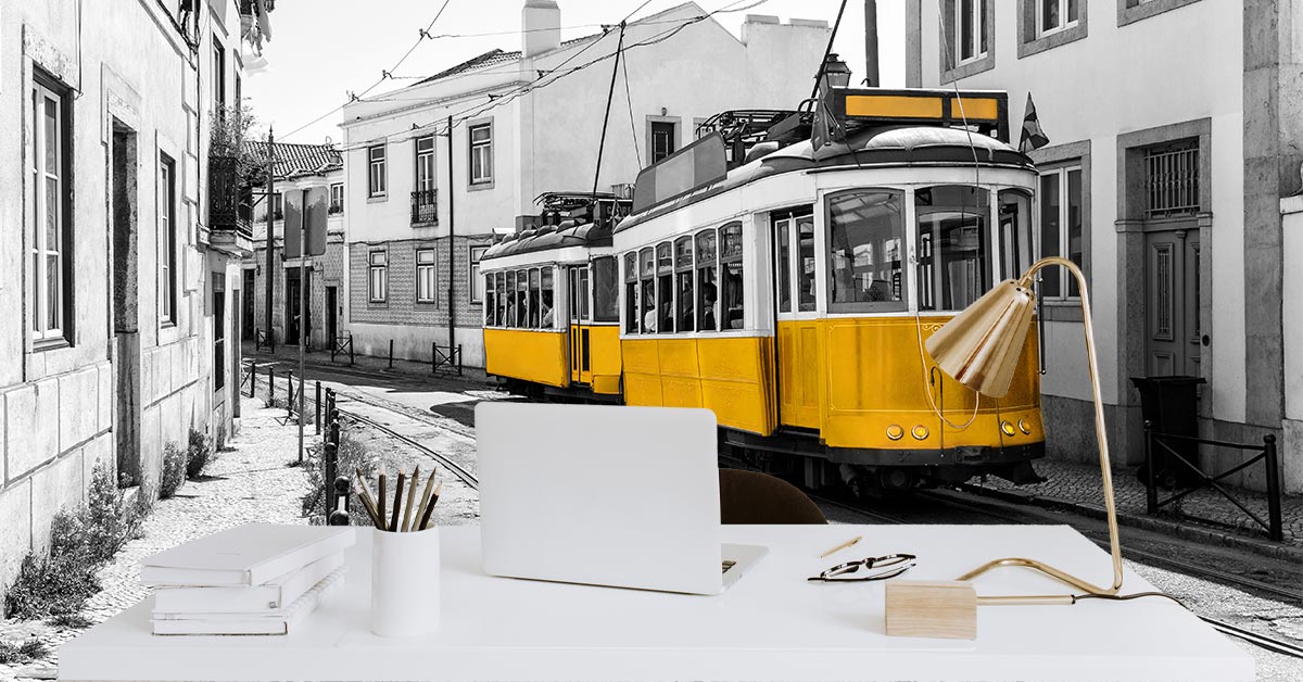 Photo wallpaper with trams