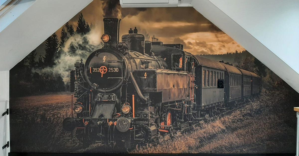 Photo wallpaper trains