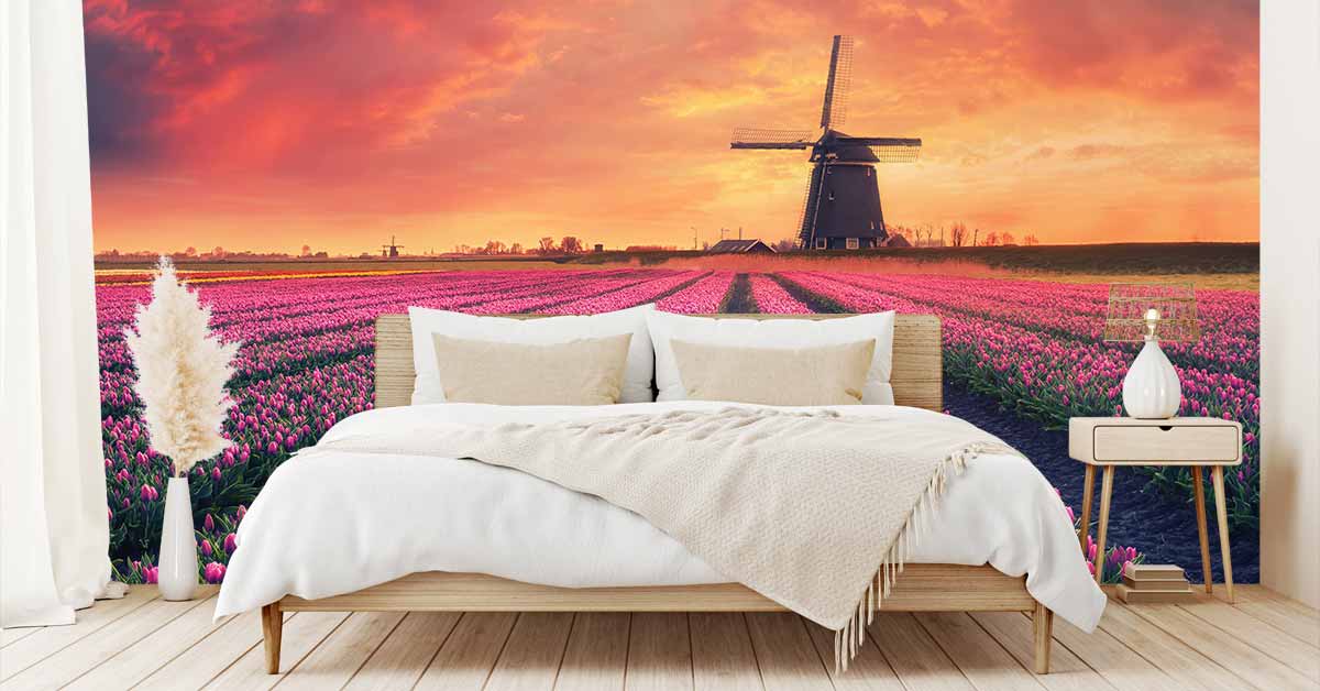 Photo Wallpaper with Tulips
