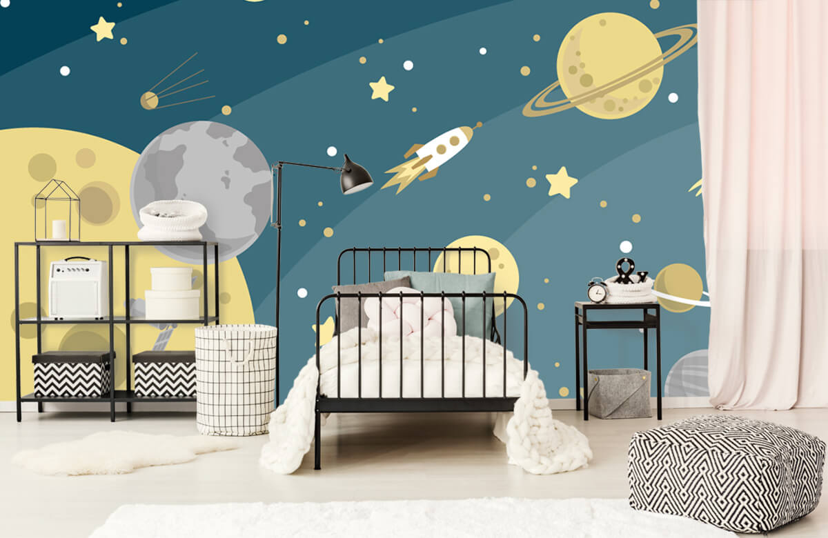 Illustrations - Space landscape - Children's room 5