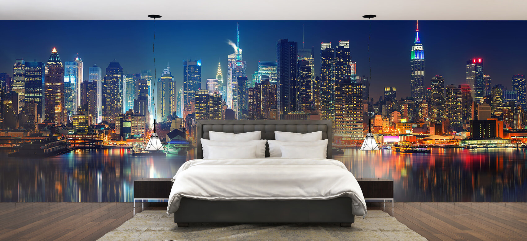 World & Cities Photo wallpaper New York skyline at night 1