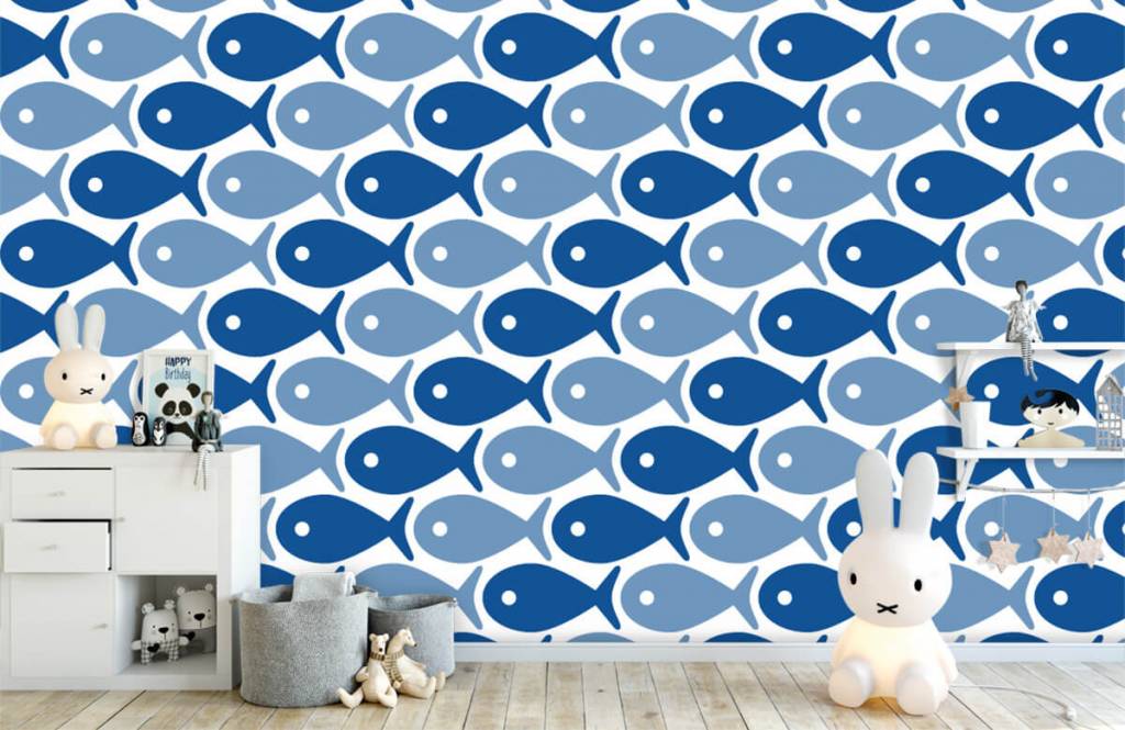 Aquatic Animals - Blue fish - Children's room 5
