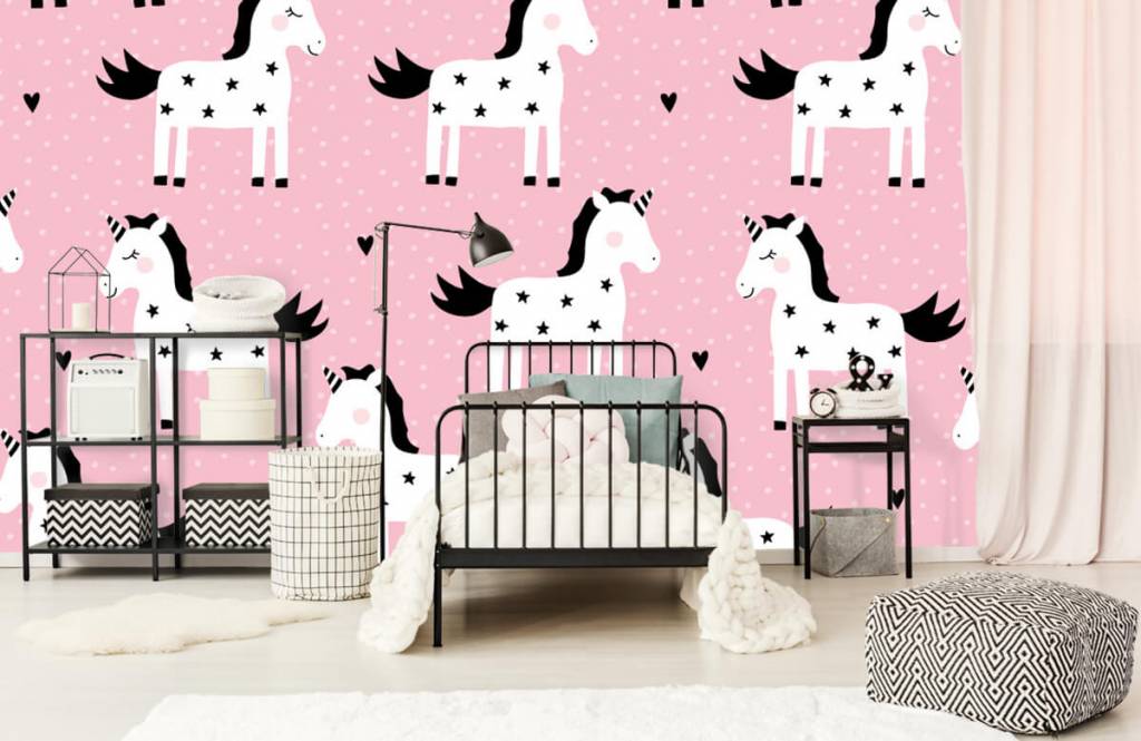 Horses - Unicorn pattern - Children's room 1