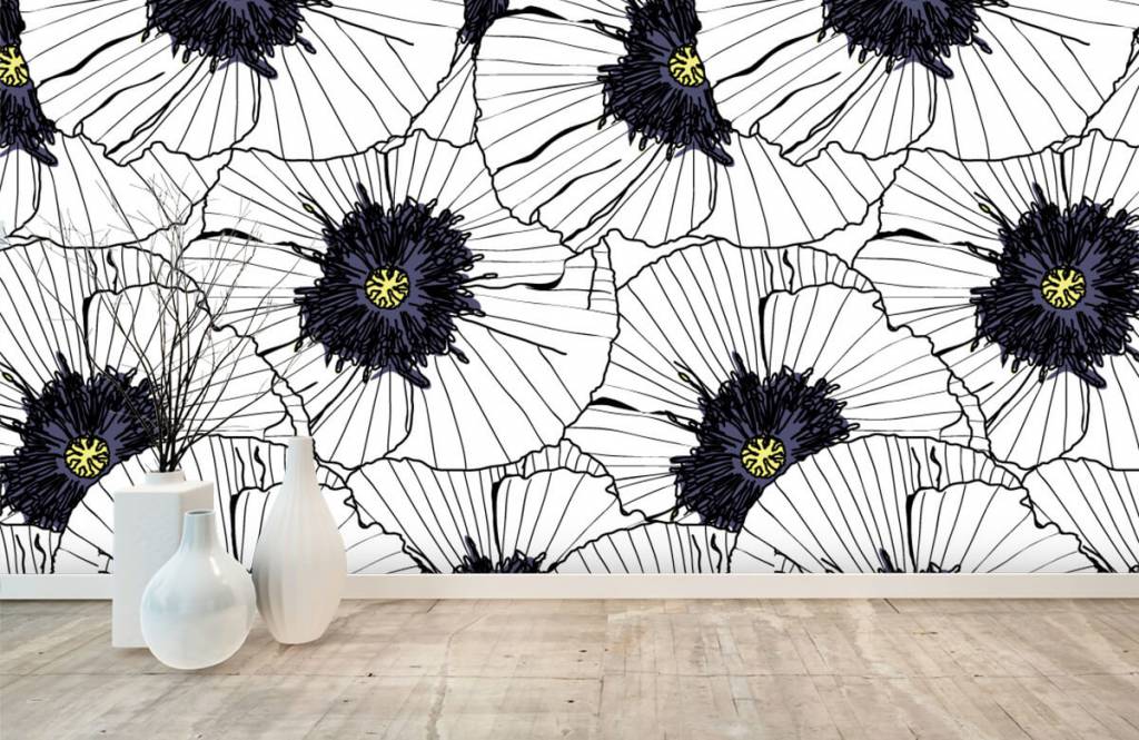 Patterns for Kidsroom - Graphic poppies  - Bedroom 8