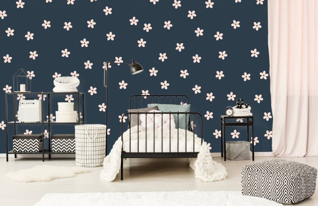 Patterns for Kidsroom - Small pink flowers - Children's room 2