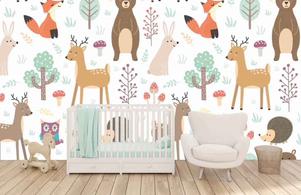 Children's wallpaper - Different animals - Children's room 5