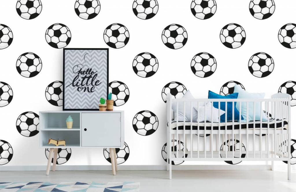 Soccer wallpaper - Voetballen - Children's room 6