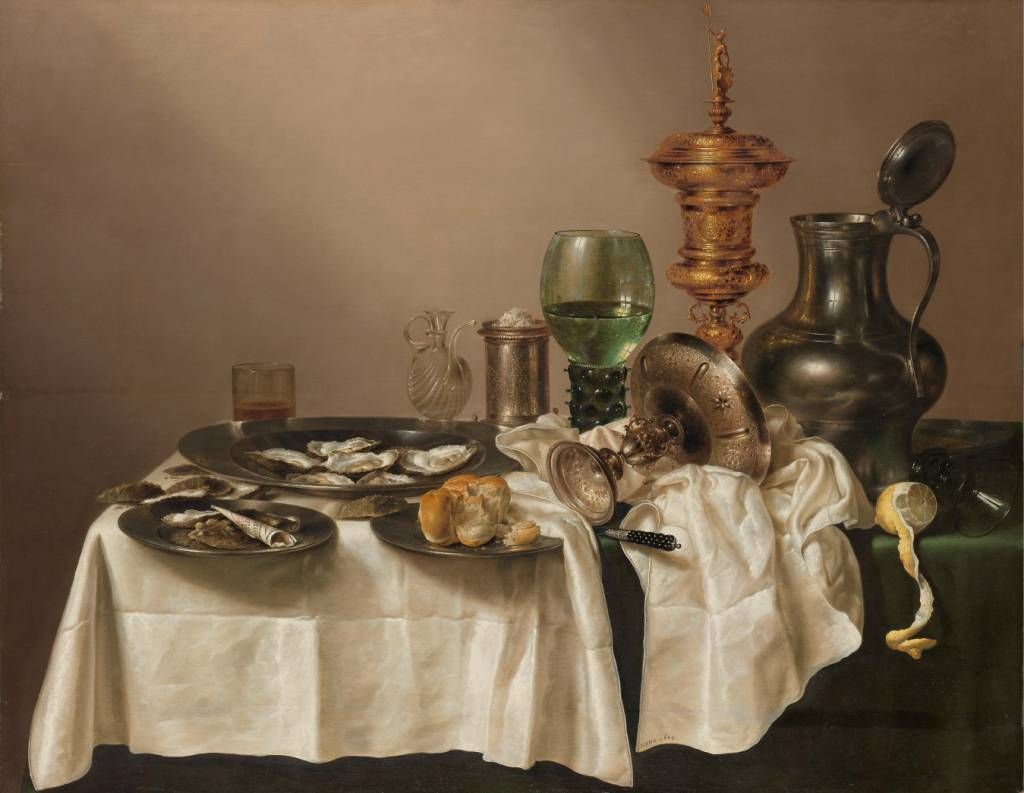 Still life with gilded goblet