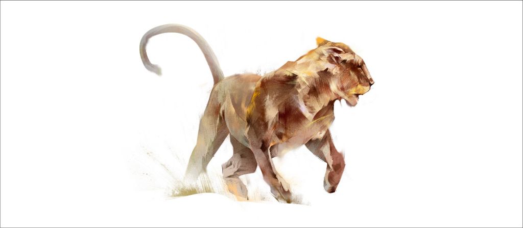 Attacking Lioness