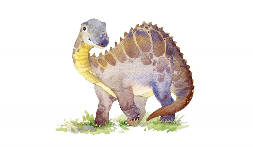 Dinosaur from watercolour