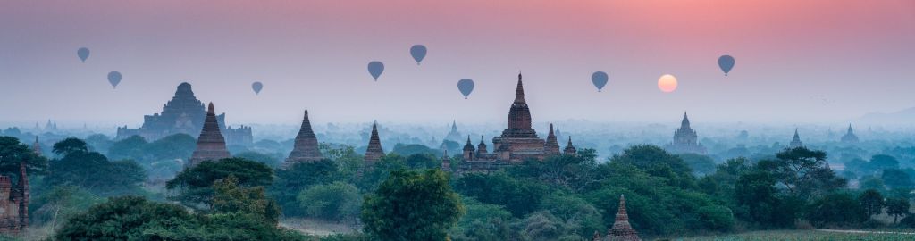 Temples and hot air balloons
