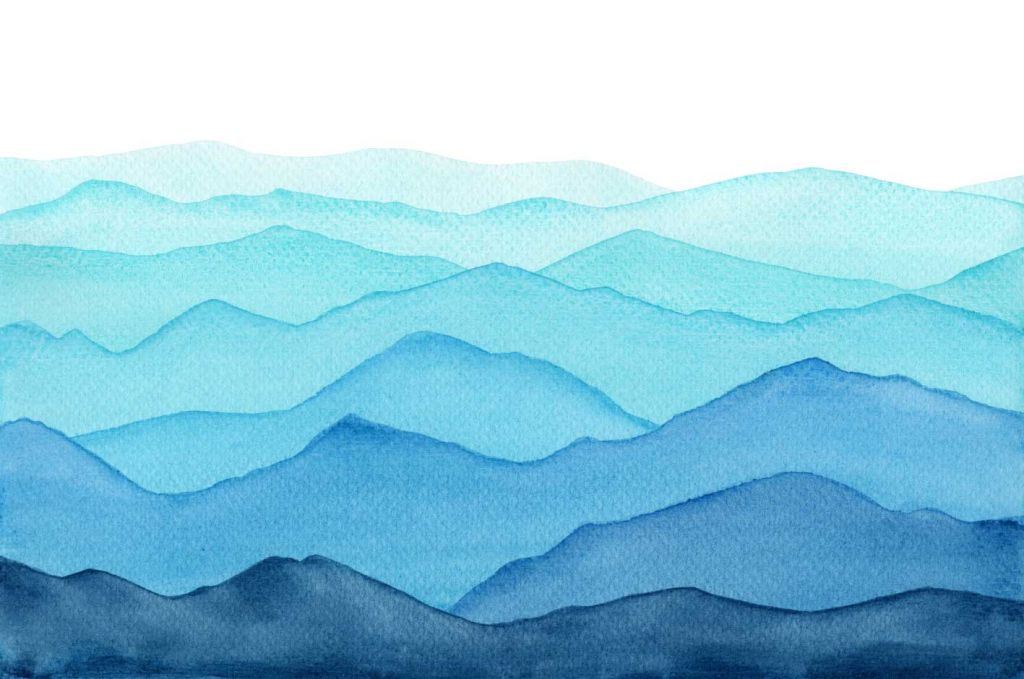 Watercolor mountains