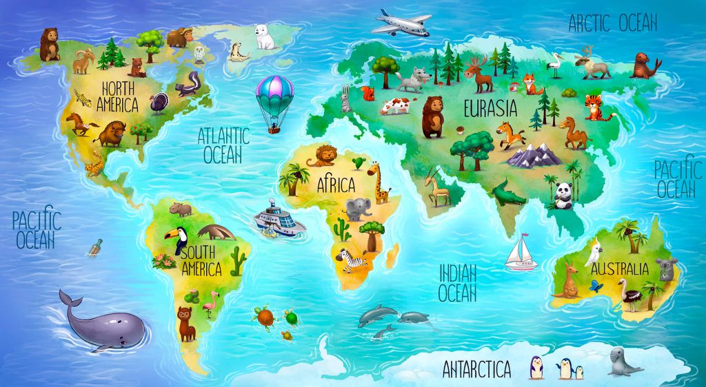 World map for kids