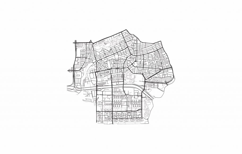 Map Amsterdam south, white