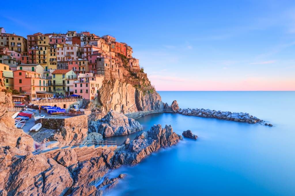 Village on a rock in Italy