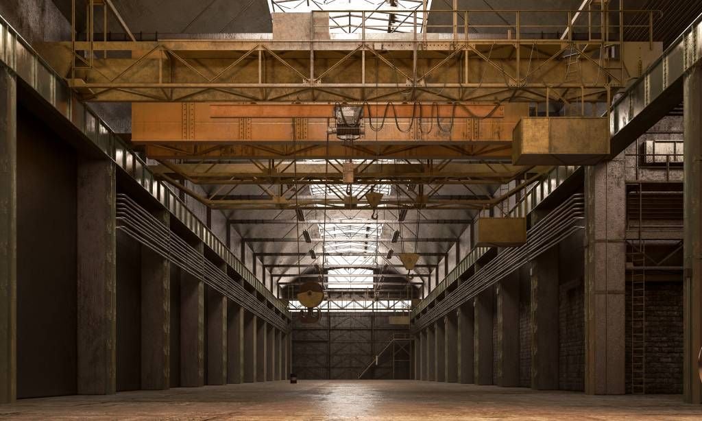 Industrial abandoned hall