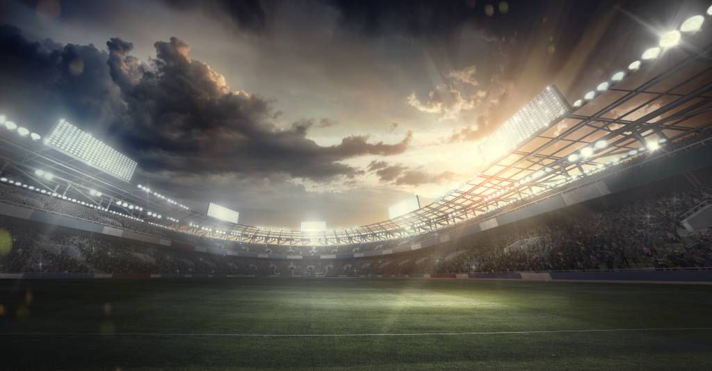 Stadium at sunset