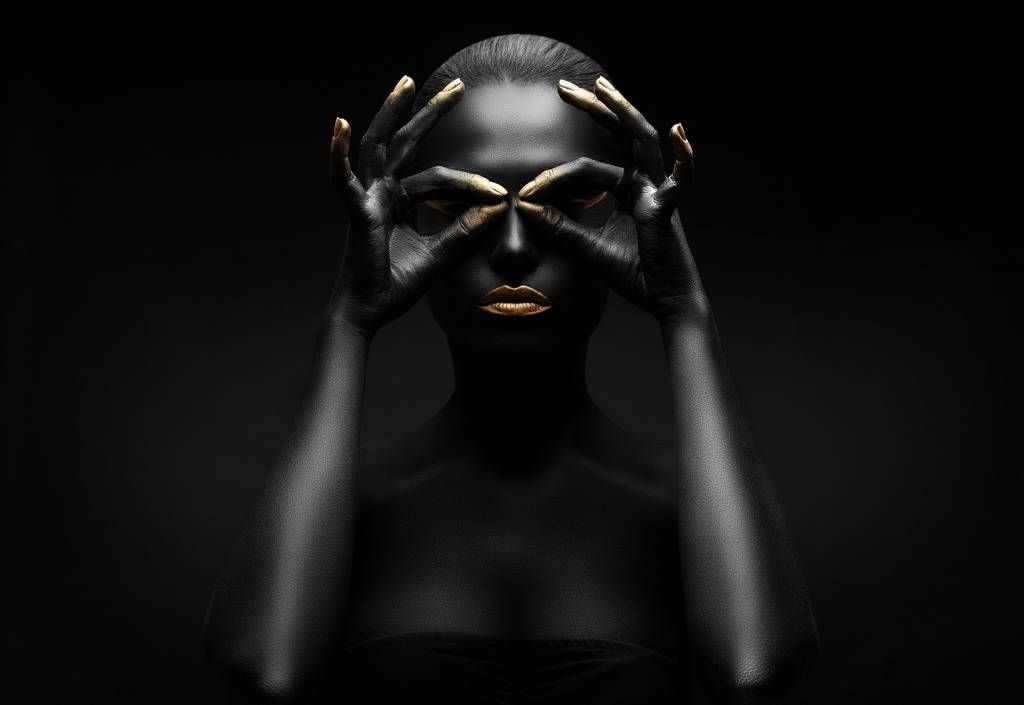 Black painted woman