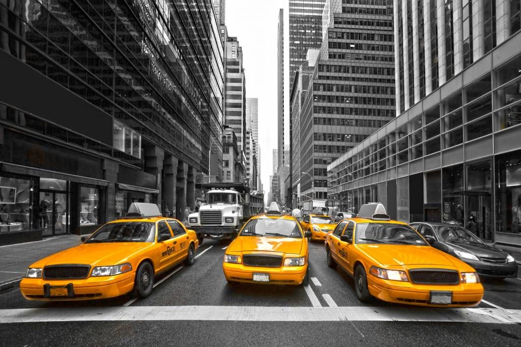 Yellow taxis in New York