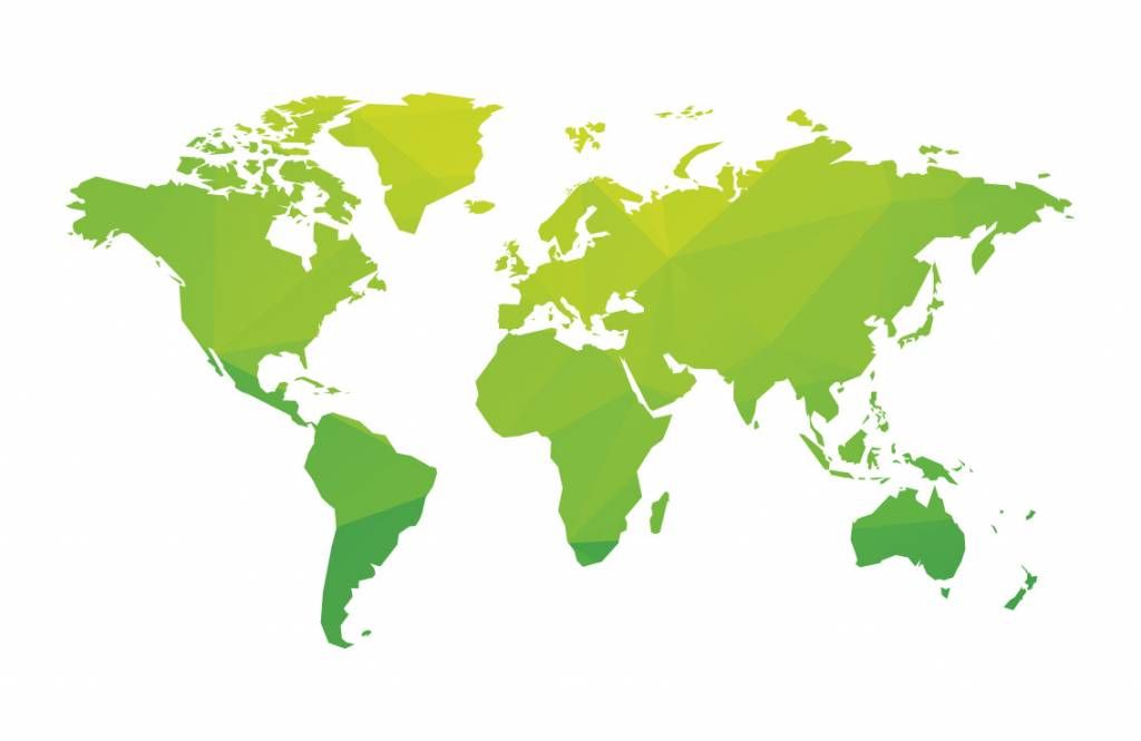 Green world map