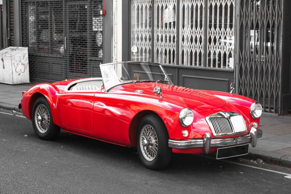 Red classic car