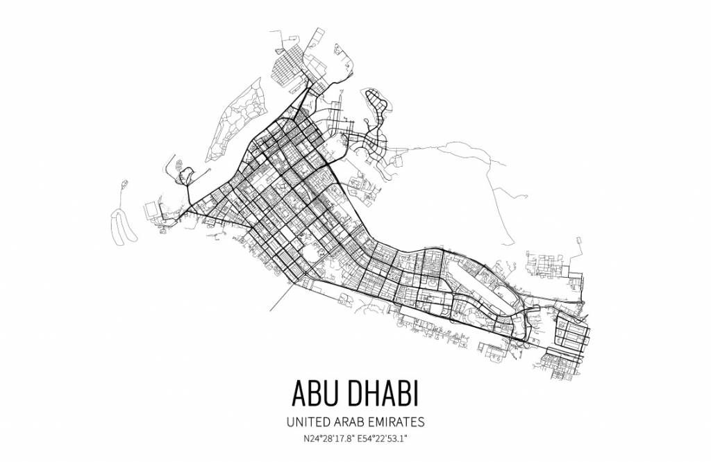 Unique map of Abu Dhabi