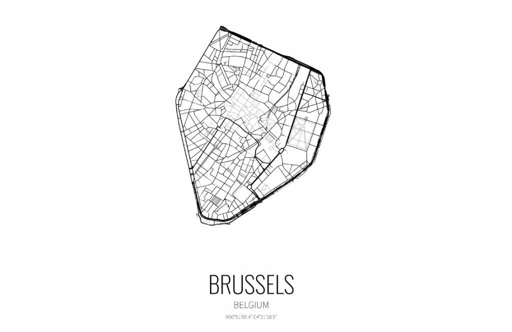Unique map of Brussels