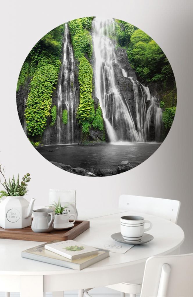 Wallpaper circle waterfall