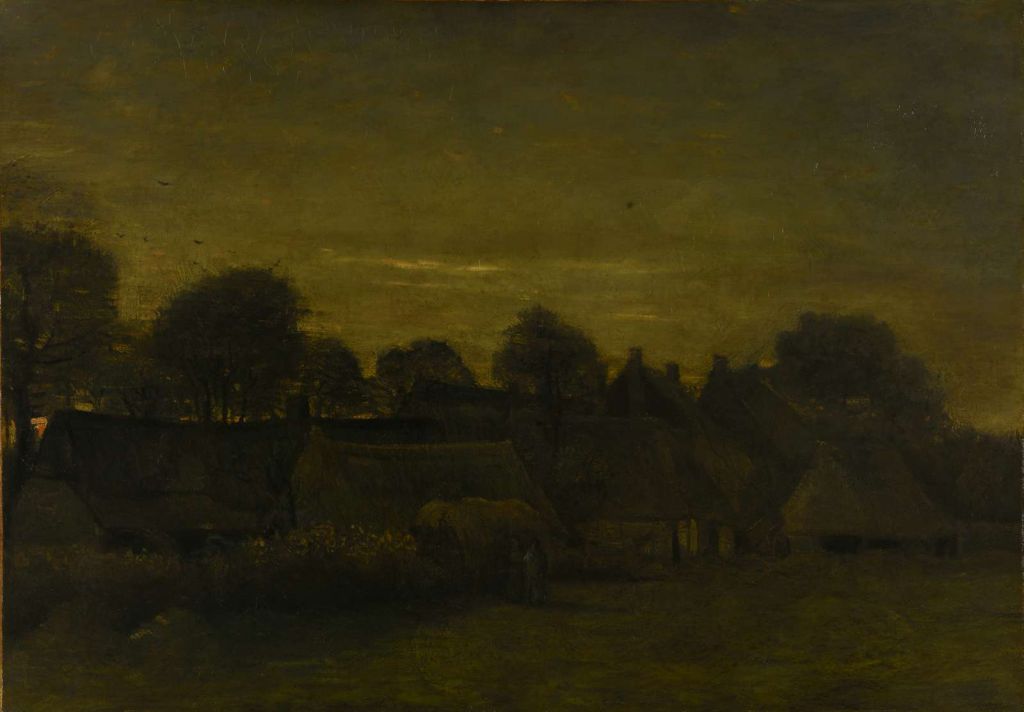 Boerendorp in de avond