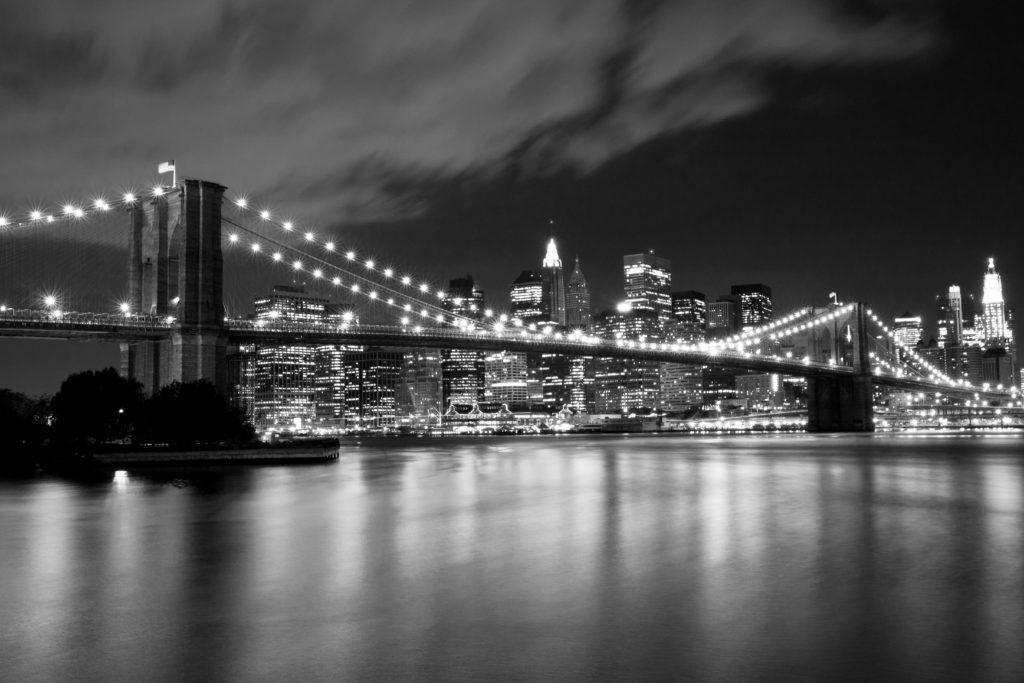 Brooklyn Bridge in zwart-wit