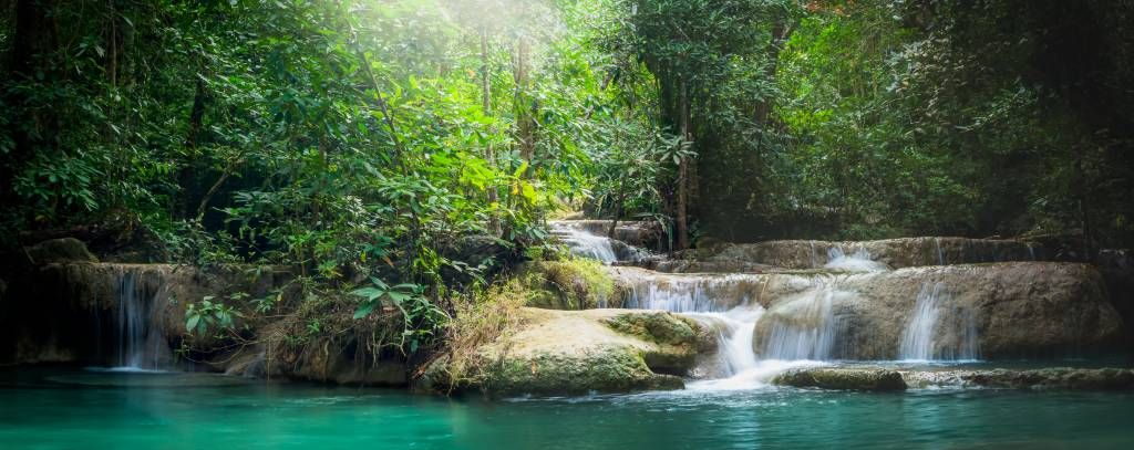 Erawan waterfall in Thailand