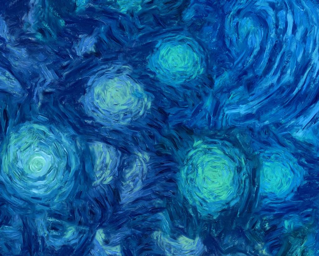 Geschilderde blauwe bloemen structuur