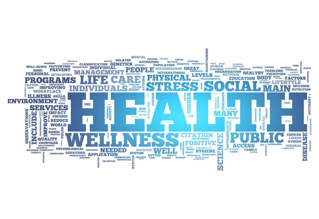 Gezondheid woorden design