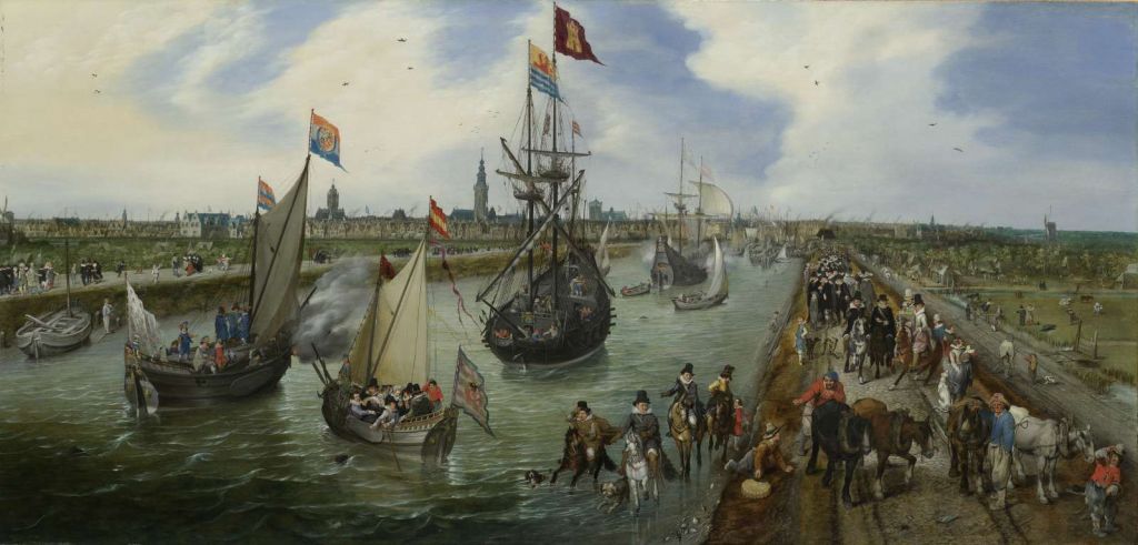 Het vertrek van een hoogwaardigheidsbekleder uit Middelburg
