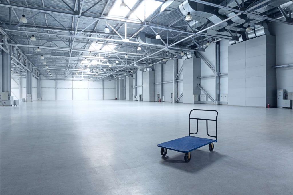 Interieur lege opslagplaats