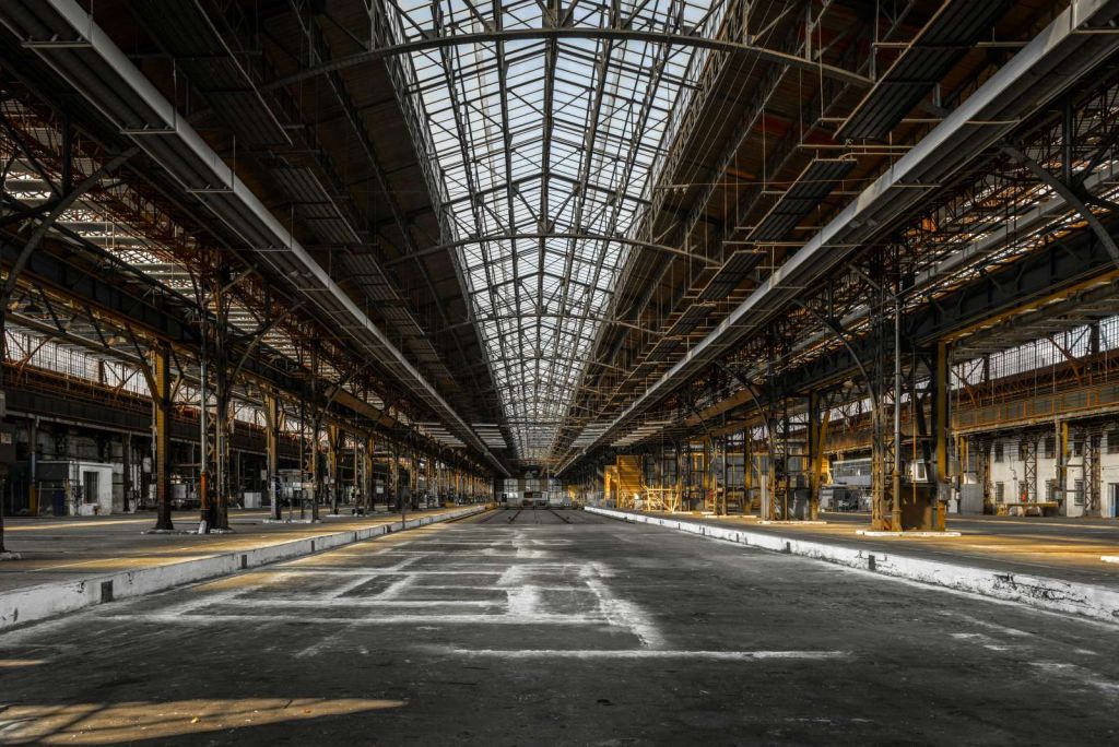 Interieur oud fabrieksgebouw