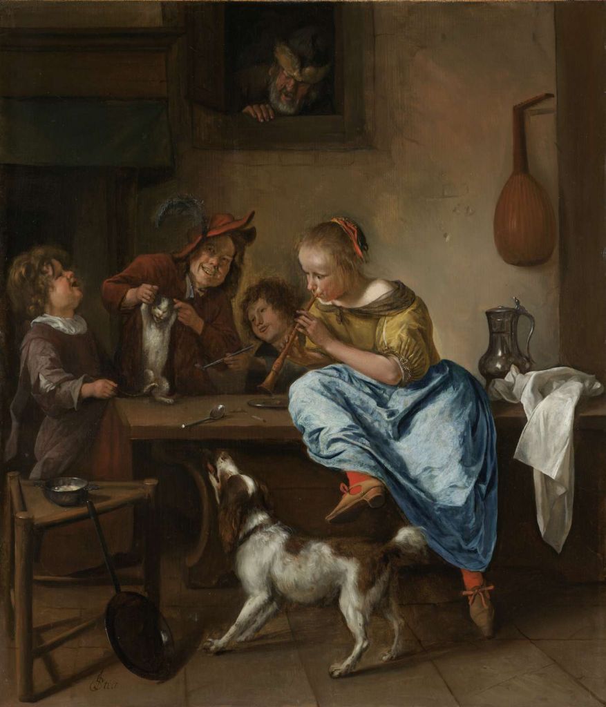 Kinderen leren een poes dansen