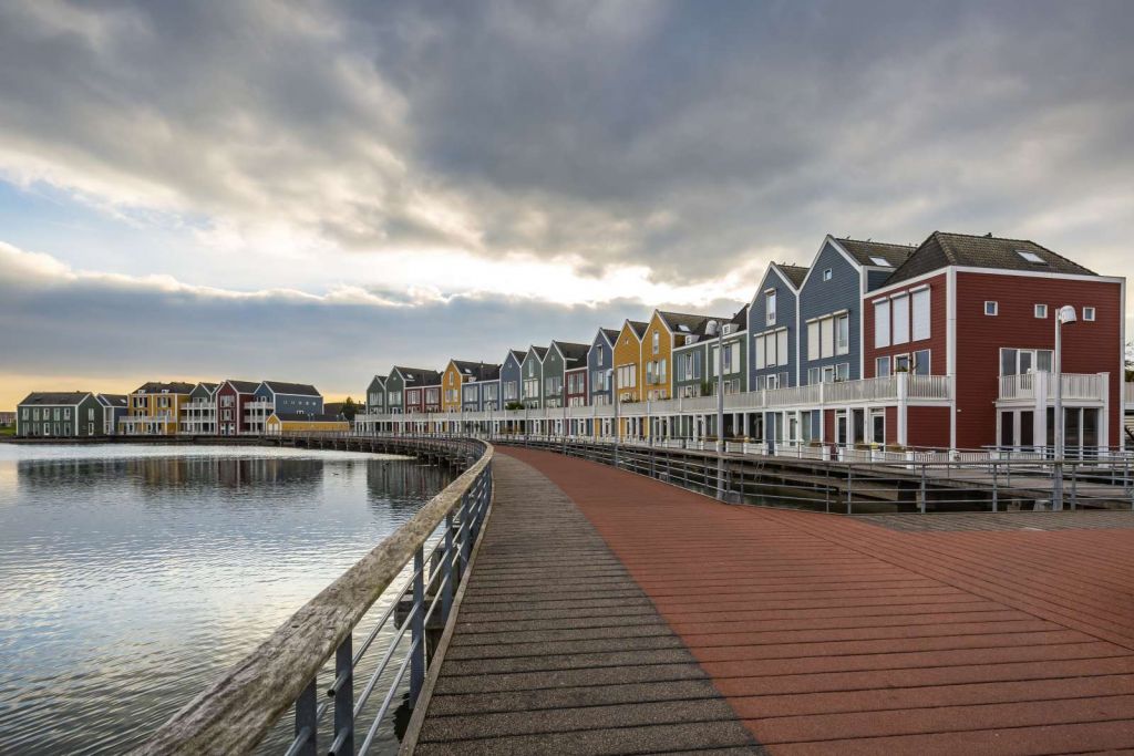 Kleurrijke huizen in Houten