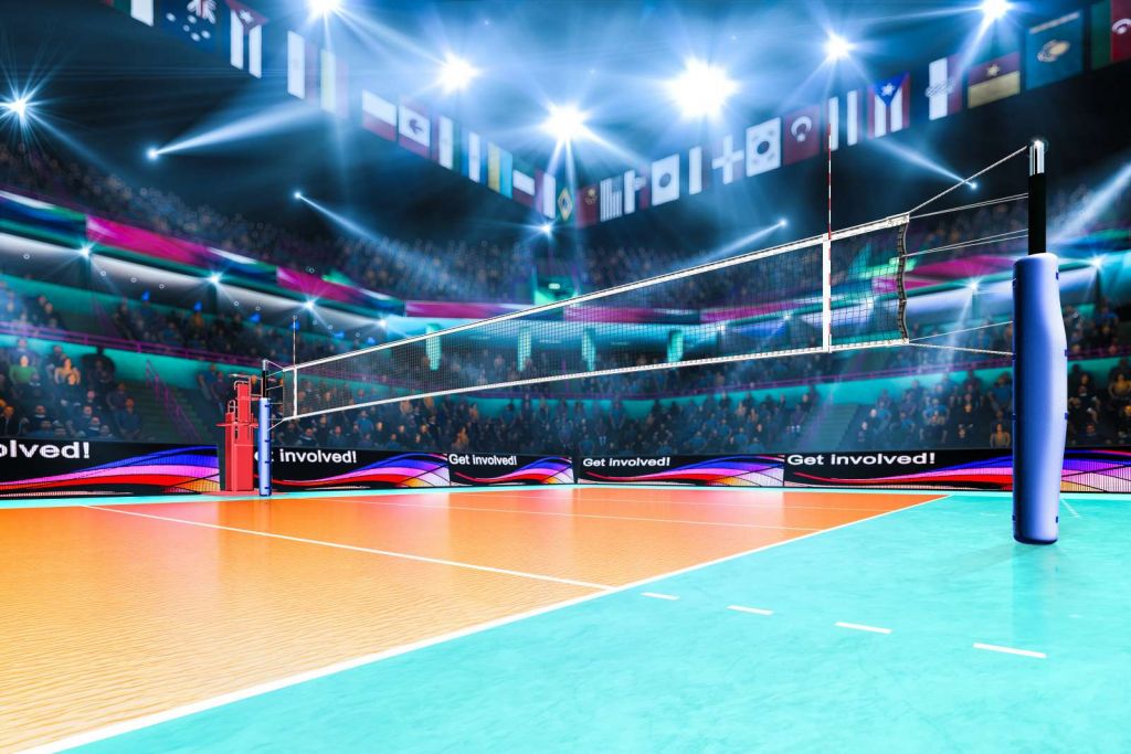 Modern volleybalveld