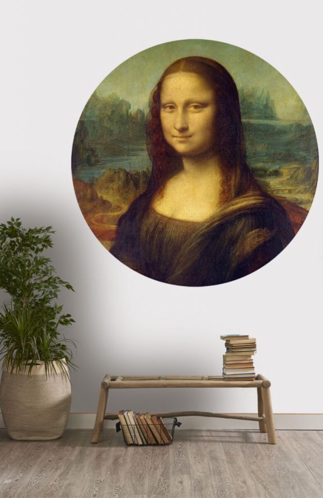 Wallpaper circle Mona Lisa