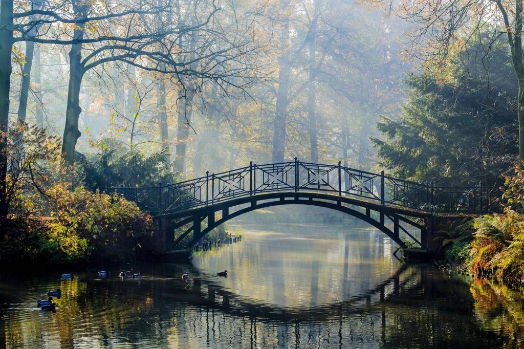 Old bridge in autumn