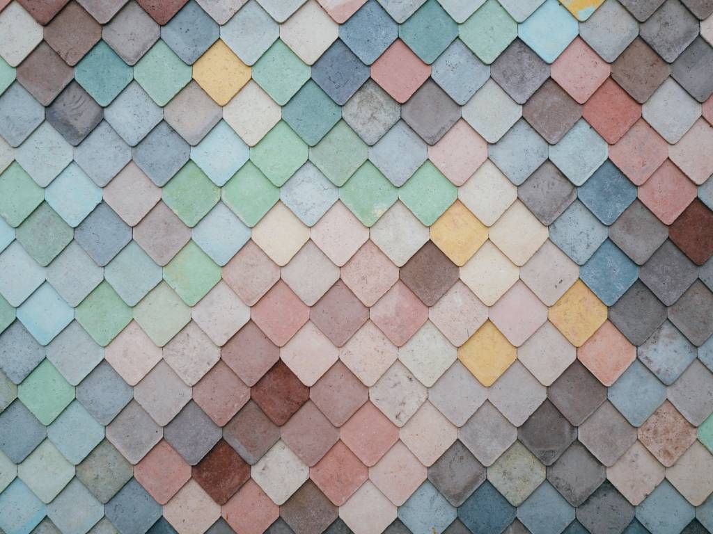 Pastel coloured tiles